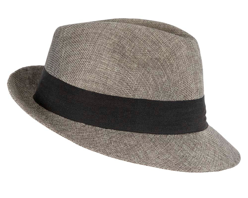Grey Fedora Homburg Hat
