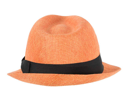 Orange Fedora Homburg Hat