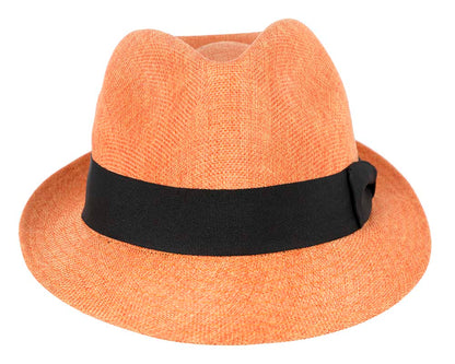 Orange Fedora Homburg Hat
