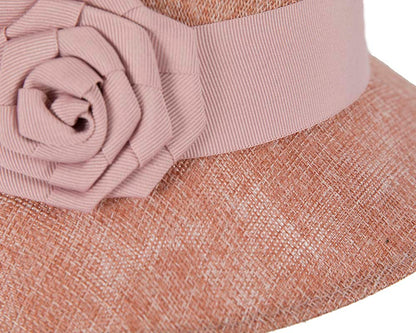 Dusty Pink cloche hat-3