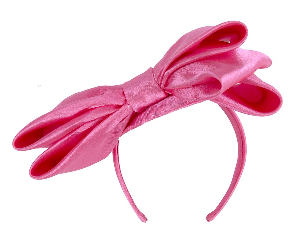 Fuchsia fascinator with big bow by Max Alexander