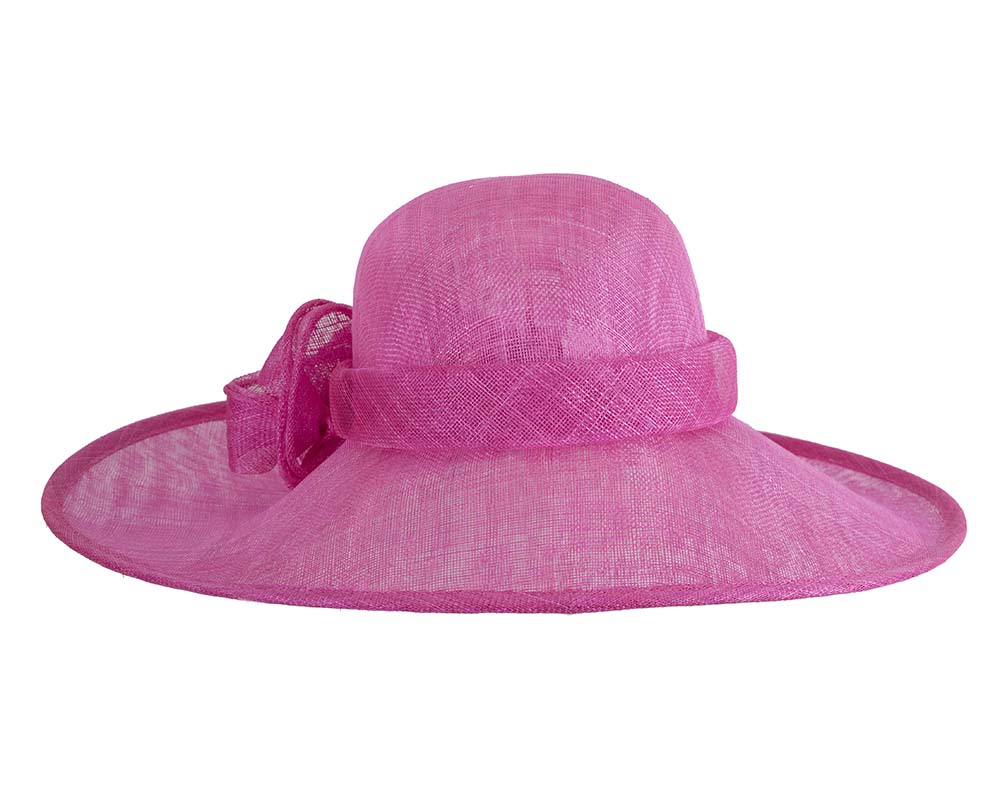 Large fuchsia racing hat by Max Alexander
