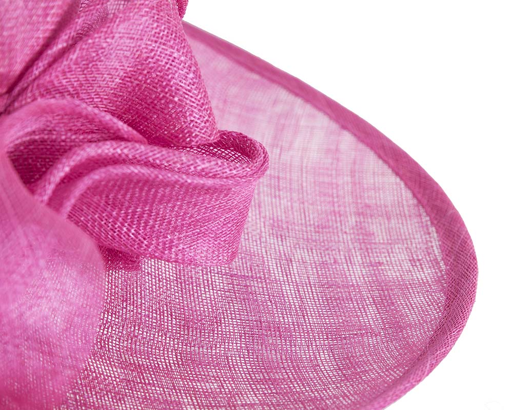 Large fuchsia racing hat by Max Alexander