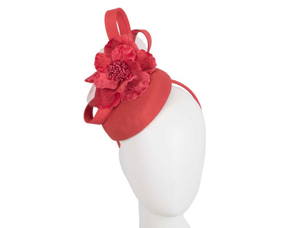 Red flower racing fascinator by Max Alexander-0