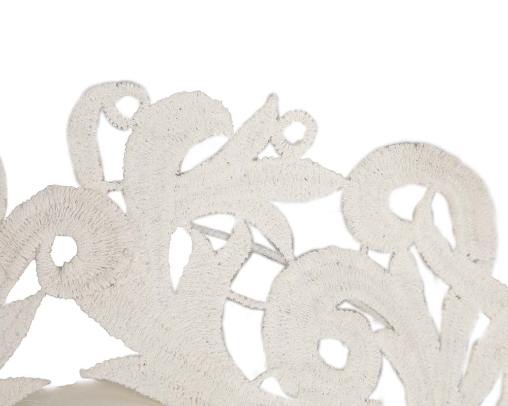 Modern ivory crown racing fascinator by Max Alexander-2