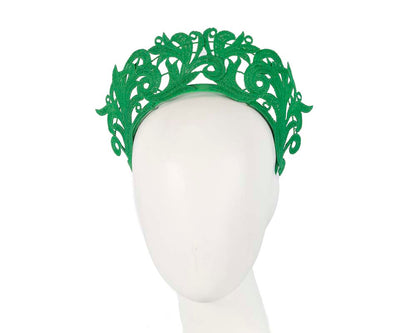 Modern green crown racing fascinator by Max Alexander