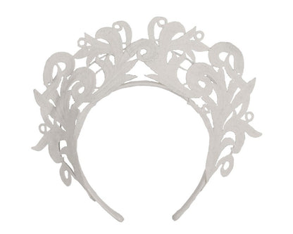 Modern ivory crown racing fascinator by Max Alexander-1