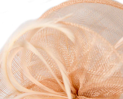 Stylish nude sinamay fascinator by Max Alexander-2