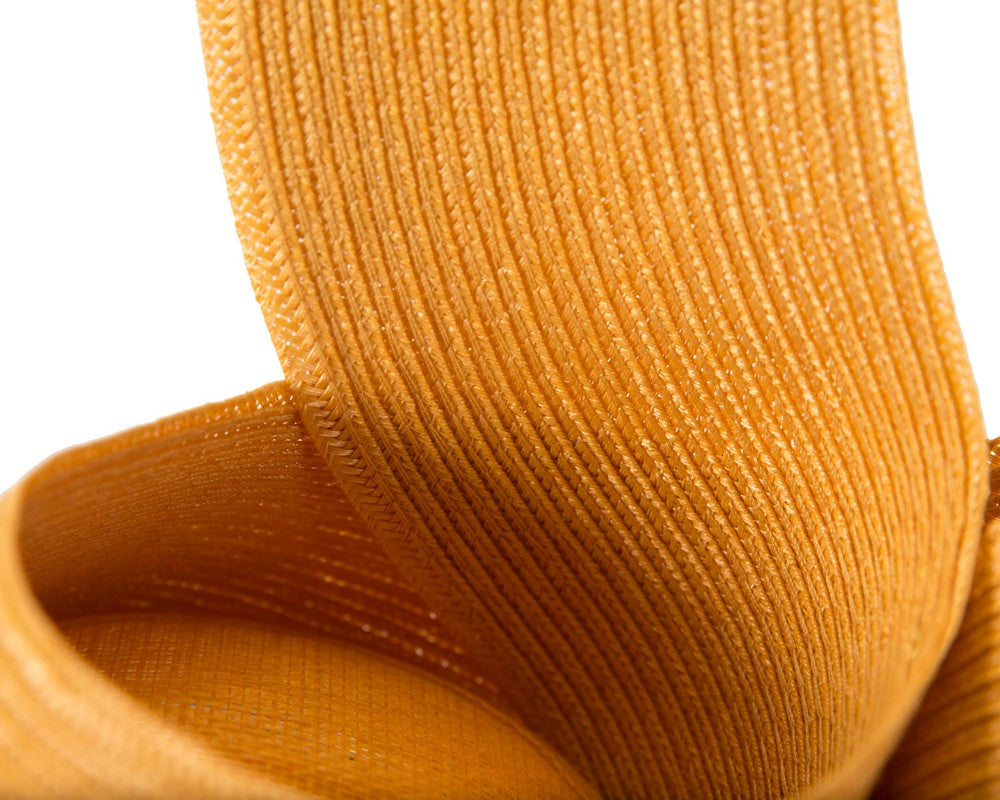 Modern mustard yellow fascinator by Max Alexander-4
