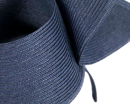 Modern navy fascinator by Max Alexander-4