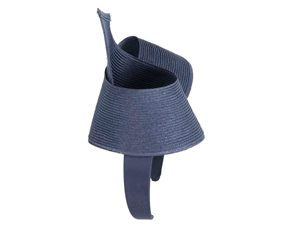 Modern navy fascinator by Max Alexander-3