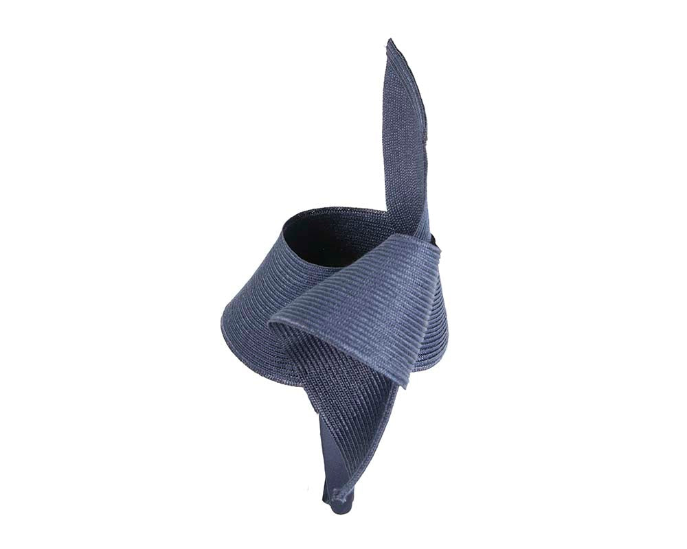 Modern navy fascinator by Max Alexander-2