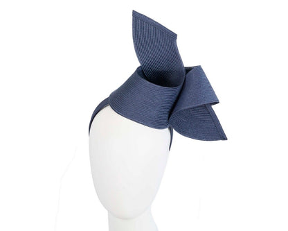 Modern navy fascinator by Max Alexander-0