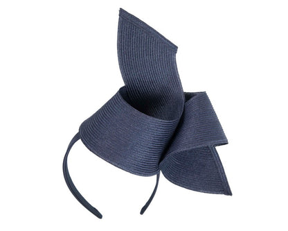Modern navy fascinator by Max Alexander-1