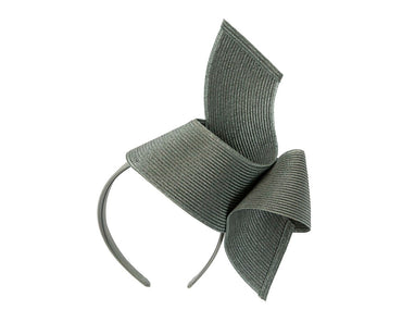 Modern olive fascinator by Max Alexander
