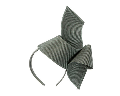 Modern olive fascinator by Max Alexander