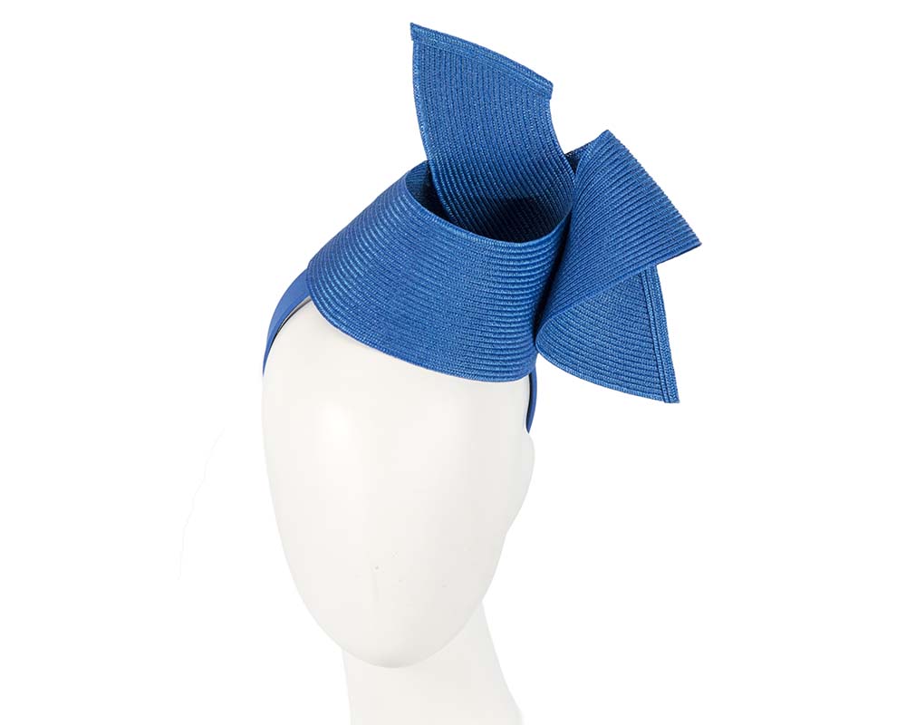 Modern royal blue fascinator by Max Alexander-0