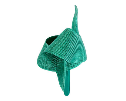 Modern teal fascinator by Max Alexander-2