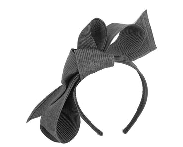 Large black bow racing fascinator by Max Alexander
