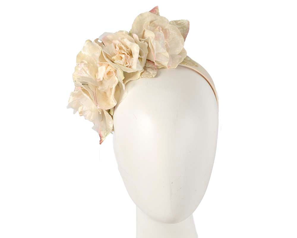 Cream flower headband fascinator by Max Alexander MA864-0