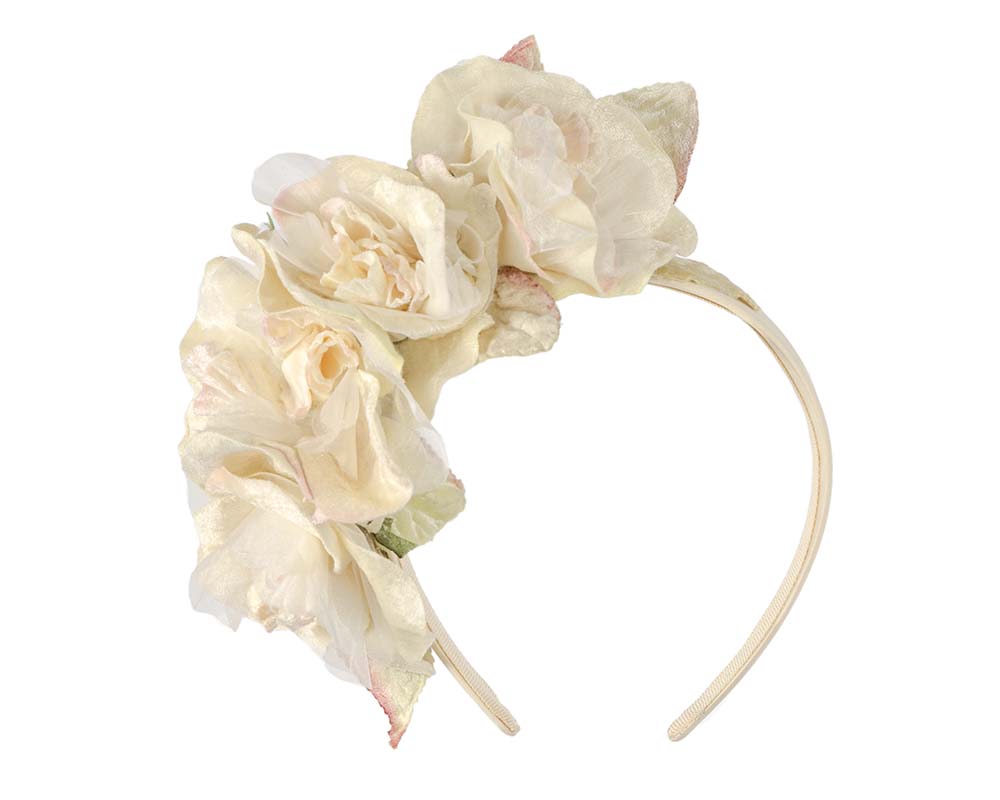 Cream flower headband fascinator by Max Alexander MA864-1