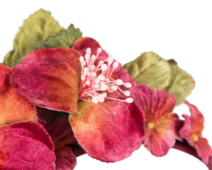 Burgundy flower headband fascinator by Max Alexander-2