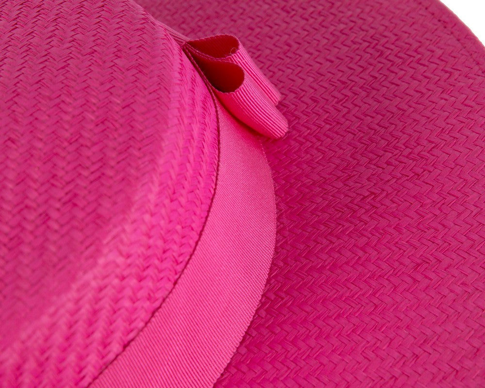 Fuchsia boater hat by Max Alexander MA867-5