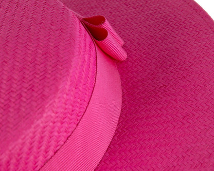 Fuchsia boater hat by Max Alexander MA867-5
