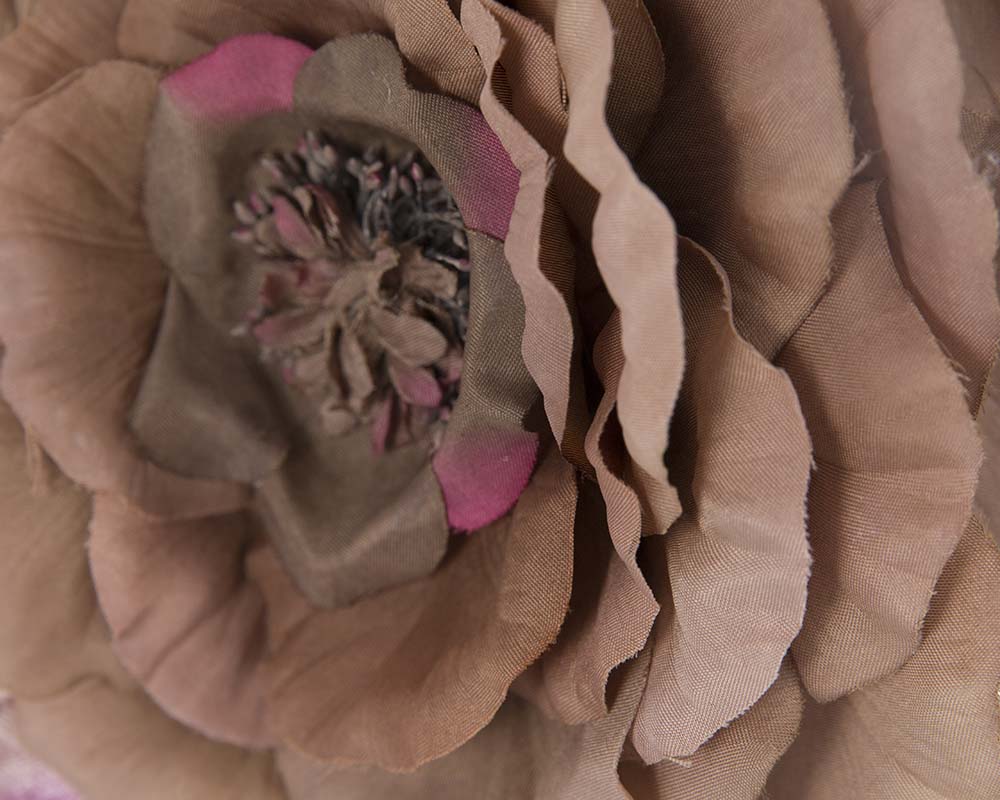 Large coffee flower fascinator headband by Max Alexander-2