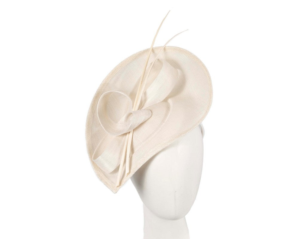 Large cream sinamay fascinator by Max Alexander MA872-0