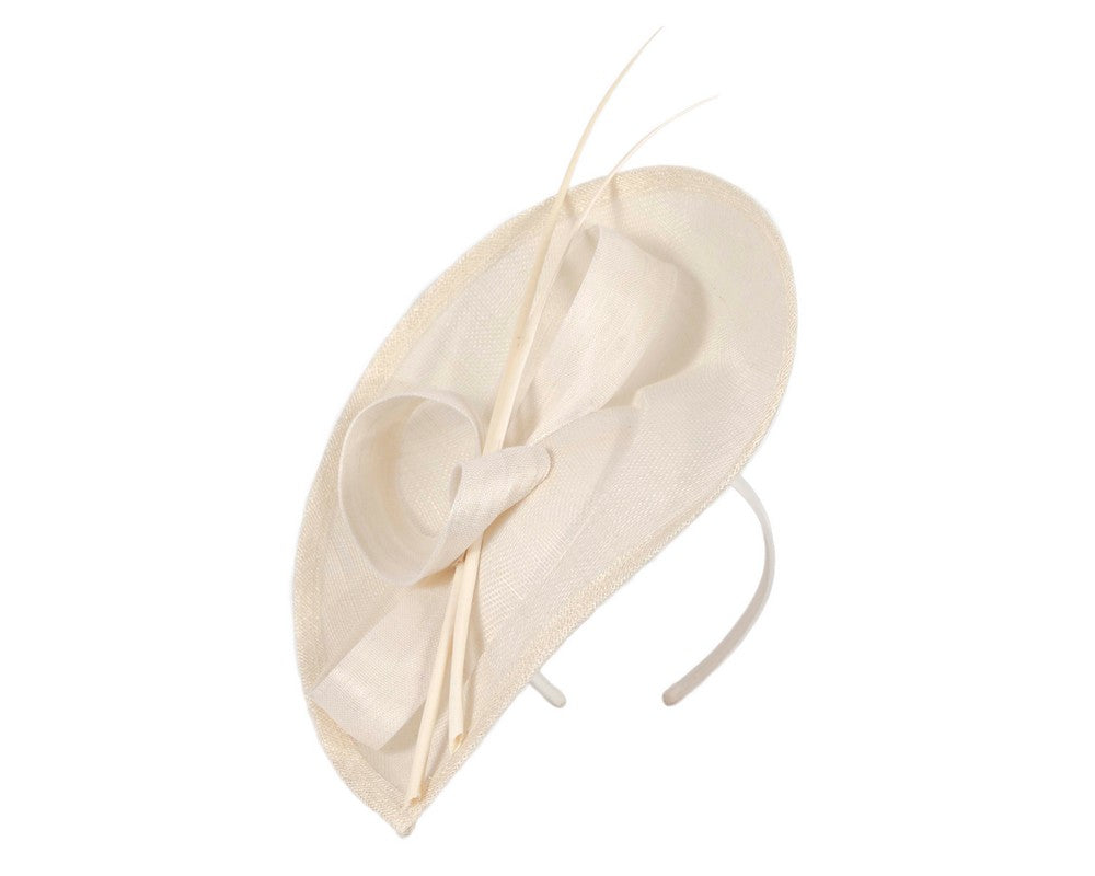 Large cream sinamay fascinator by Max Alexander MA872-1