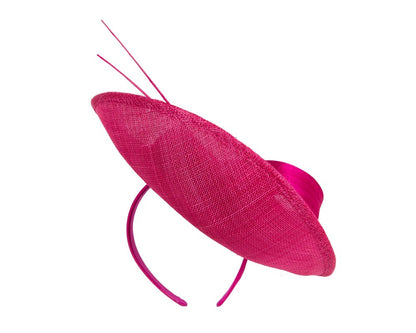 Large fuchsia sinamay fascinator by Max Alexander MA872