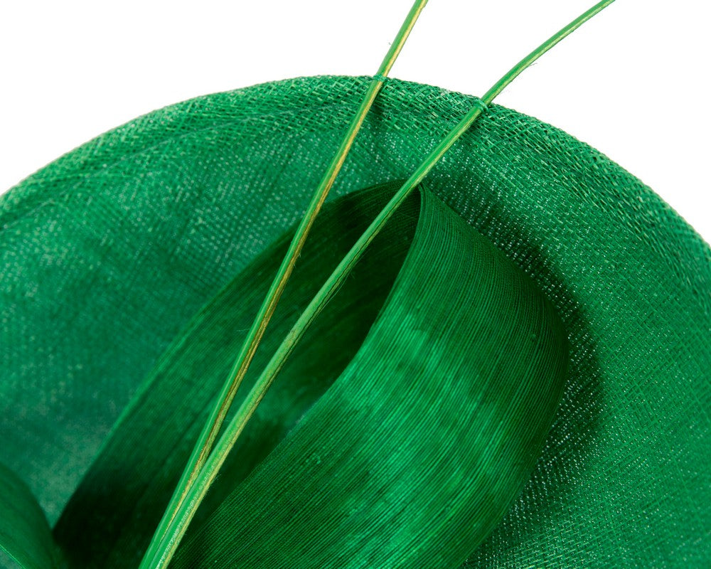 Large green sinamay fascinator by Max Alexander-2
