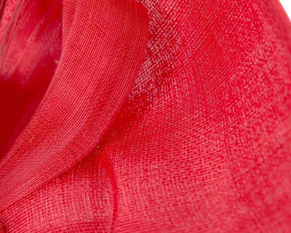 Large red sinamay fascinator by Max Alexander-2
