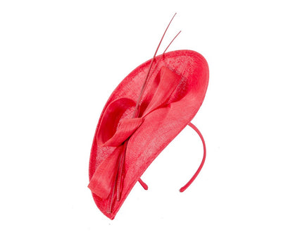 Large red sinamay fascinator by Max Alexander-1