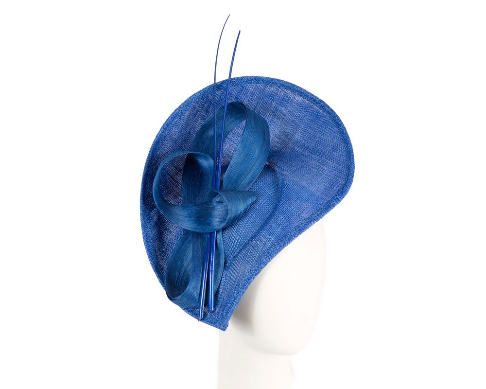 Large royal blue  sinamay fascinator by Max Alexander-0