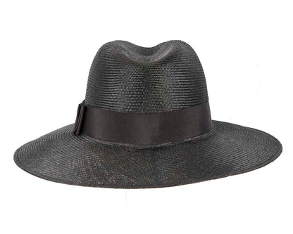 Wide brim ladies summer sisal fedora hat by Max Alexander