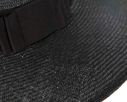 Wide brim ladies summer sisal fedora hat by Max Alexander