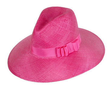 Wide brim ladies summer sisal fedora hat by Max Alexander