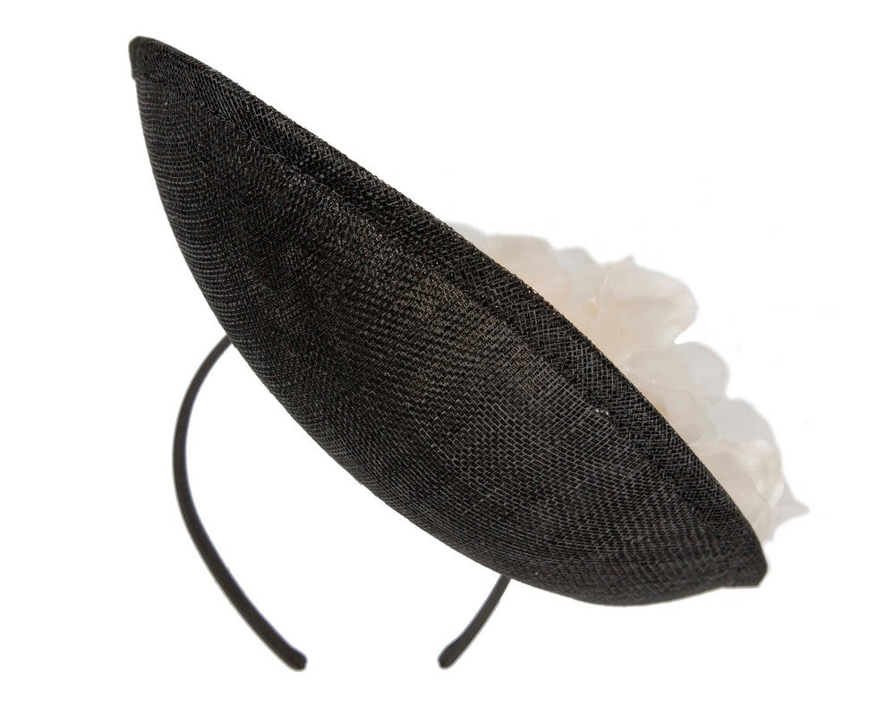Large black & cream flower fascinator by Max Alexander-4