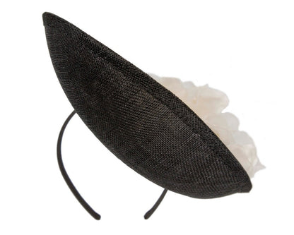 Large black & cream flower fascinator by Max Alexander-4