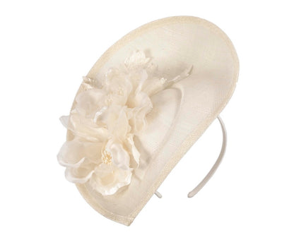 Large cream flower fascinator by Max Alexander-1