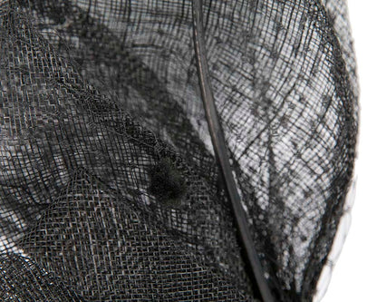 Black sinamay bow fascinator by Max Alexander