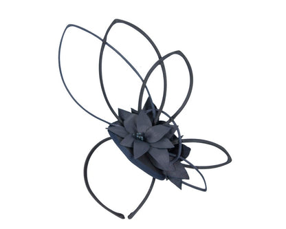 Bespoke navy fascinator by Max Alexander