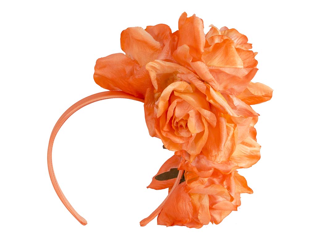 Large orange flower headband by Max Alexander-3