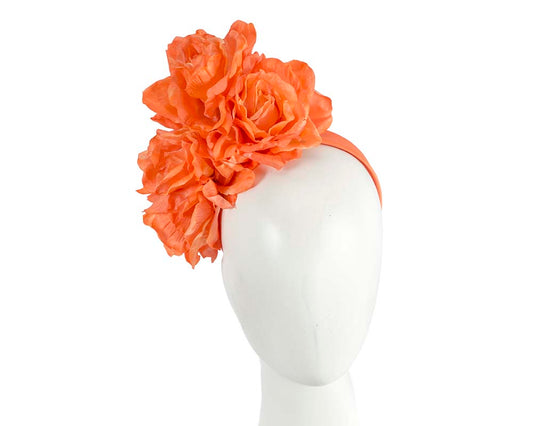 Large orange flower headband by Max Alexander