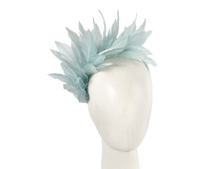 Blue feather fascinator headband by Max Alexander-0