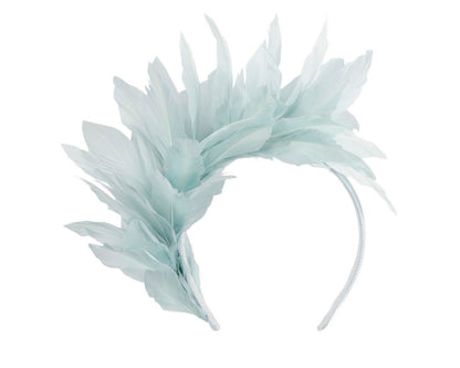 Blue feather fascinator headband by Max Alexander-1