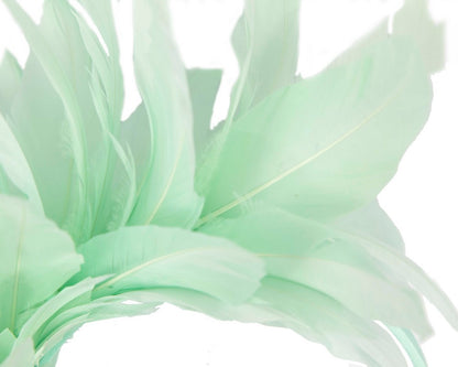 Mint feather fascinator headband by Max Alexander-2