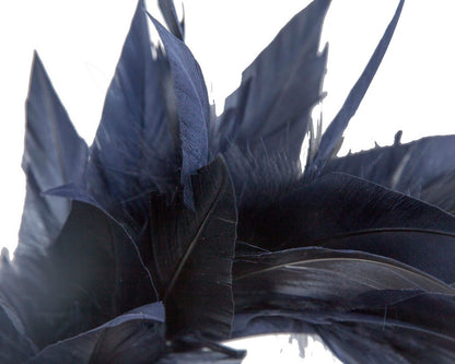 Navy feather fascinator headband by Max Alexander-2